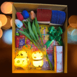Premium Surprise Gift Box – LED Panda Lights, Tulip Flowers & Chocolate Hamper